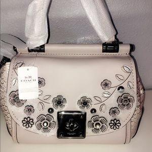 Coach Drifter Top Handle Satchel Floral Leather